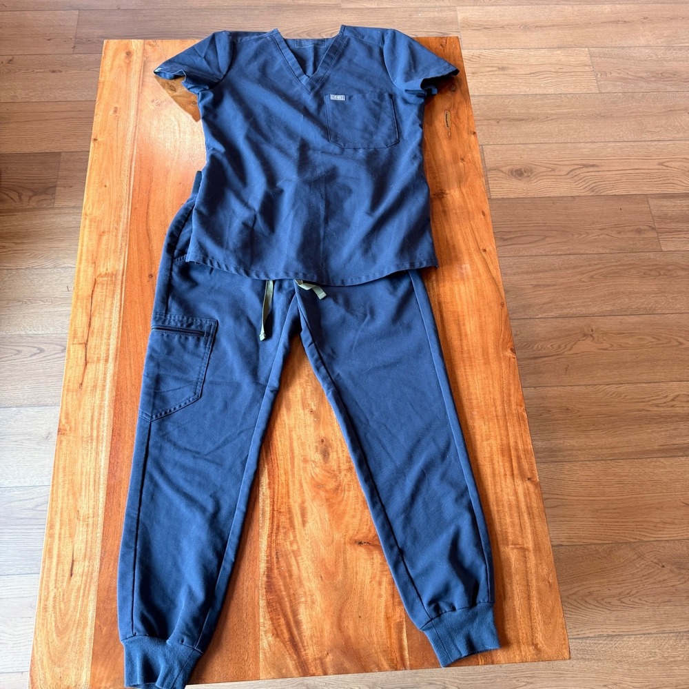 Figs Navy Blue Scrub Set